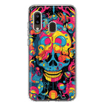 Samsung Galaxy A20 Psychedelic Trippy Death Skull Pop Art Hybrid Protective Phone Case Cover