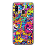 Samsung Galaxy A20 Psychedelic Trippy Happy Characters Pop Art Hybrid Protective Phone Case Cover