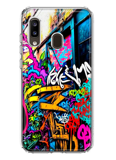 Samsung Galaxy A20 Urban Graffiti Street Art Painting Hybrid Protective Phone Case Cover