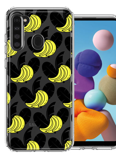 Samsung Galaxy A21 Tropical Bananas Design Double Layer Phone Case Cover