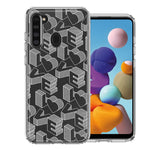 Samsung Galaxy A21 3D Love Letters Hearts Valentine's Day Double Layer Phone Case Cover