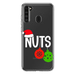 Samsung Galaxy A21 Christmas Funny Couples Chest Nuts Ornaments Hybrid Protective Phone Case Cover
