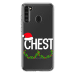 Samsung Galaxy A21 Christmas Funny Ornaments Couples Chest Nuts Hybrid Protective Phone Case Cover