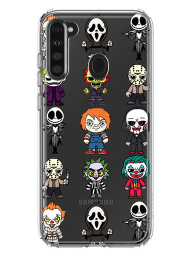 Samsung Galaxy A21 Cute Classic Halloween Spooky Cartoon Characters Hybrid Protective Phone Case Cover