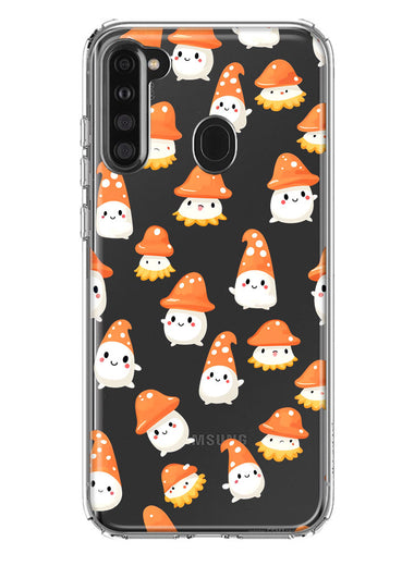 Samsung Galaxy A21 Cute Cartoon Mushroom Ghost Characters Hybrid Protective Phone Case Cover