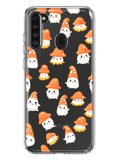 Samsung Galaxy A21 Cute Cartoon Mushroom Ghost Characters Hybrid Protective Phone Case Cover