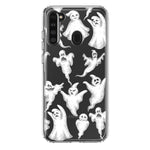 Samsung Galaxy A21 Cute Halloween Spooky Floating Ghosts Horror Scary Hybrid Protective Phone Case Cover