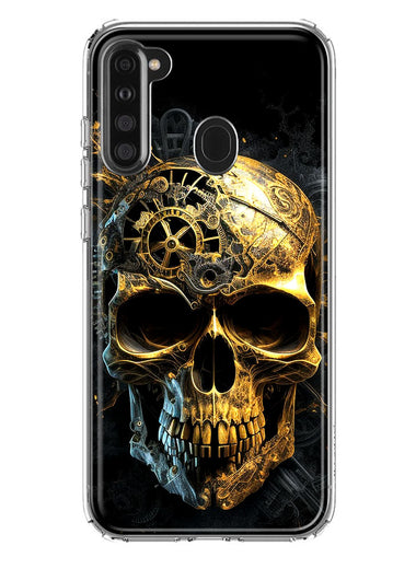 Samsung Galaxy A21 Steampunk Skull Science Fiction Machinery Double Layer Phone Case Cover