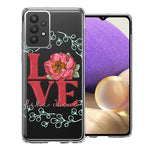 Samsung Galaxy A32 Love Like Jesus Flower Text Christian Double Layer Phone Case Cover