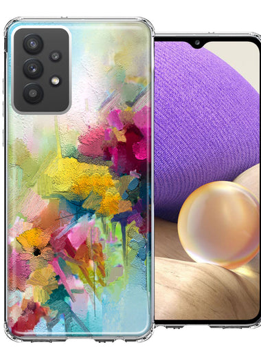 For Samsung Galaxy A32 Watercolor Flowers Abstract Spring Colorful Floral Painting Phone Case Cover