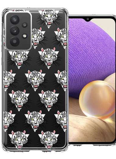 Samsung Galaxy A32 Fierce Tiger Polkadots Design Double Layer Phone Case Cover