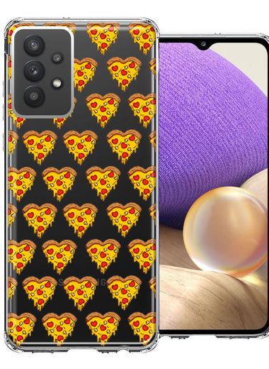 Samsung Galaxy A32 Pizza Hearts Polka dots Design Double Layer Phone Case Cover