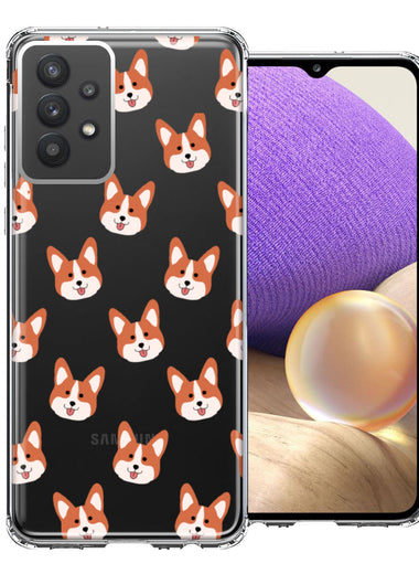 Samsung Galaxy A32 Shiba Inu Polkadots Design Double Layer Phone Case Cover
