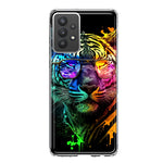Samsung Galaxy A32 Neon Rainbow Swag Tiger Hybrid Protective Phone Case Cover