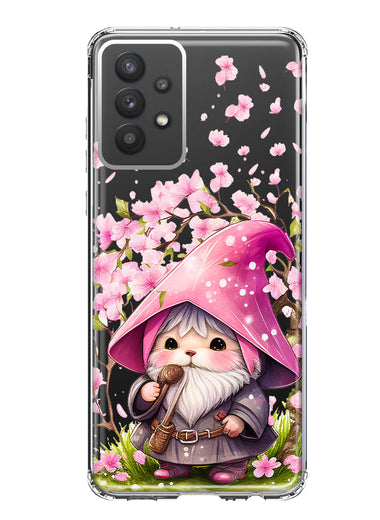 Samsung Galaxy A32 Cute Pink Cherry Blossom Gnome Spring Floral Flowers Double Layer Phone Case Cover
