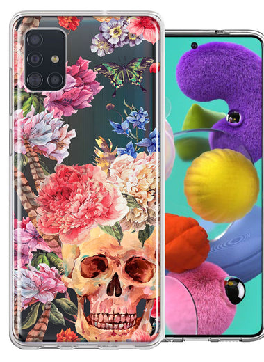 For Samsung Galaxy A51 Indie Spring Peace Skull Feathers Floral Butterfly Flowers Phone Case Cover