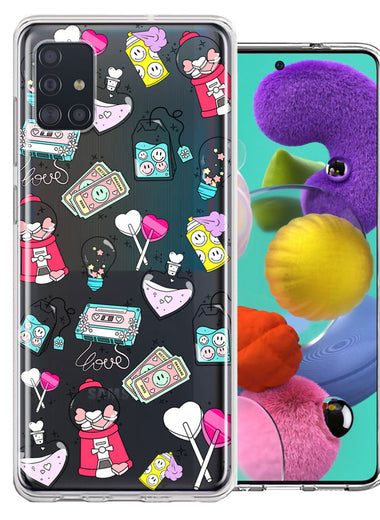 Samsung Galaxy A51 Valentine's Day Candy Feels like Love Hearts Double Layer Phone Case Cover
