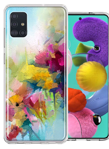 For Samsung Galaxy A51 Watercolor Flowers Abstract Spring Colorful Floral Painting Phone Case Cover