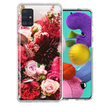 Samsung Galaxy A51 Colorful Flowers Design Double Layer Phone Case Cover