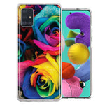 Samsung Galaxy A51 Colorful Roses Design Double Layer Phone Case Cover