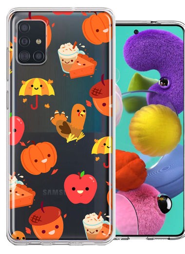 Samsung Galaxy A51 Thanksgiving Autumn Fall Design Double Layer Phone Case Cover