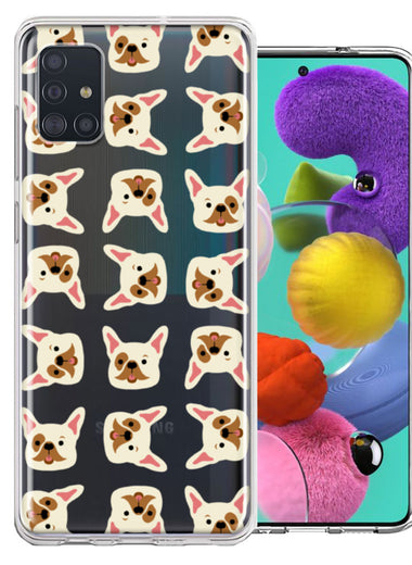 Samsung Galaxy A51 Frenchie Bulldog Polkadots Design Double Layer Phone Case Cover