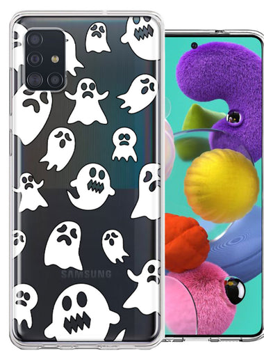 Samsung Galaxy A51 Halloween Spooky Ghost Design Double Layer Phone Case Cover