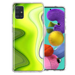 Samsung Galaxy A51 Green White Abstract Design Double Layer Phone Case Cover