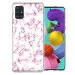 Samsung Galaxy A51 Pink Marble Design Double Layer Phone Case Cover