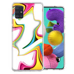 Samsung Galaxy A51 Rainbow Abstract Design Double Layer Phone Case Cover