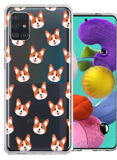 Samsung Galaxy A51 Shiba Inu Polkadots Design Double Layer Phone Case Cover
