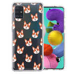 Samsung Galaxy A51 Shiba Inu Polkadots Design Double Layer Phone Case Cover