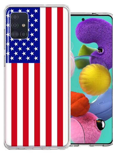 Samsung Galaxy A51 USA American Flag  Design Double Layer Phone Case Cover
