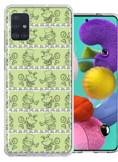 Samsung Galaxy A51 Wonderland Hatter Rabbit Design Double Layer Phone Case Cover
