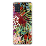 Samsung Galaxy A51 5G Leopard Tropical Flowers Vacation Dreams Hibiscus Floral Hybrid Protective Phone Case Cover