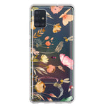Samsung Galaxy A51 5G Peach Meadow Wildflowers Butterflies Bees Watercolor Floral Hybrid Protective Phone Case Cover