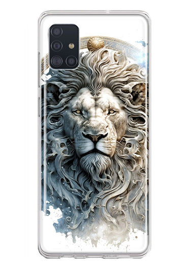 Samsung Galaxy A51 Abstract Lion Sculpture Hybrid Protective Phone Case Cover