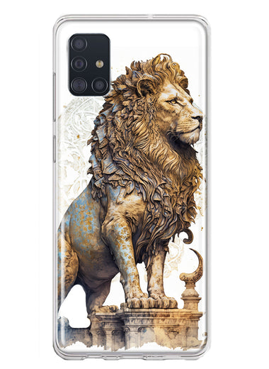 Samsung Galaxy A51 Ancient Lion Sculpture Hybrid Protective Phone Case Cover