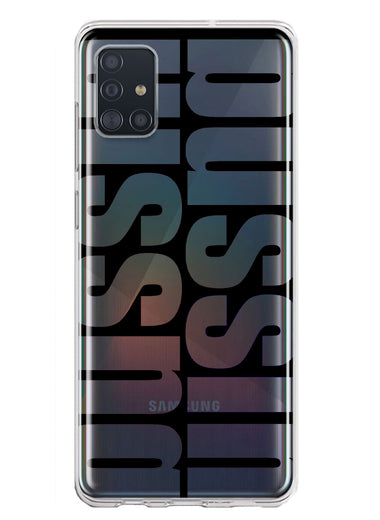 Samsung Galaxy A51 5G Black Clear Funny Text Quote Bussin Hybrid Protective Phone Case Cover
