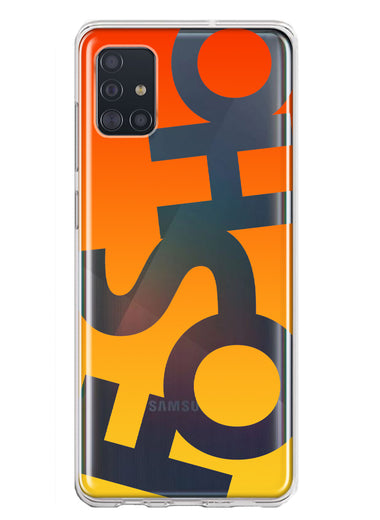 Samsung Galaxy A51 5G Orange Yellow Clear Funny Text Quote Fosho Hybrid Protective Phone Case Cover