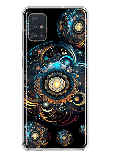 Samsung Galaxy A51 5G Mandala Geometry Abstract Multiverse Pattern Hybrid Protective Phone Case Cover