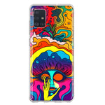 Samsung Galaxy A51 5G Neon Rainbow Psychedelic Trippy Hippie Big Brain Hybrid Protective Phone Case Cover
