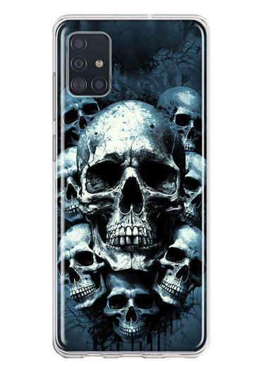 Samsung Galaxy A51 Graveyard Death Dream Skulls Double Layer Phone Case Cover
