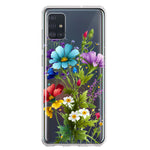 Samsung Galaxy A51 Purple Yellow Red Spring Flowers Floral Hybrid Protective Phone Case Cover