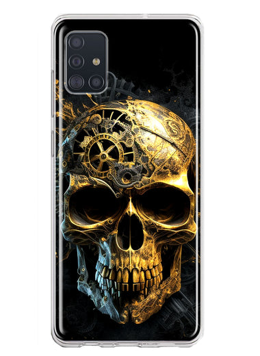 Samsung Galaxy A51 Steampunk Skull Science Fiction Machinery Double Layer Phone Case Cover