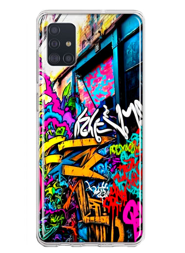 Samsung Galaxy A51 5G Urban Graffiti Street Art Painting Hybrid Protective Phone Case Cover