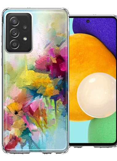 For Samsung Galaxy A52 Watercolor Flowers Abstract Spring Colorful Floral Painting Phone Case Cover