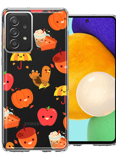 Samsung Galaxy A52 Thanksgiving Autumn Fall Design Double Layer Phone Case Cover