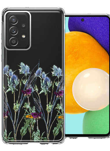 Samsung Galaxy A52 Country Dried Flowers Design Double Layer Phone Case Cover