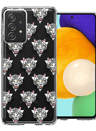 Samsung Galaxy A52 Fierce Tiger Polkadots Design Double Layer Phone Case Cover
